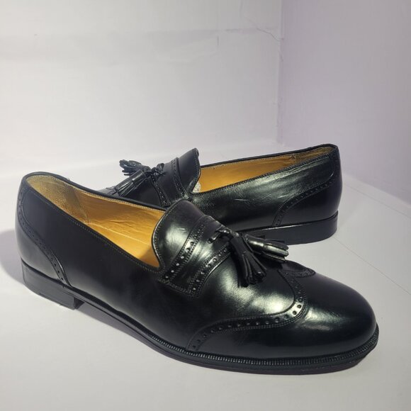 Emanuel Paolo 8016 Men\'s Size 9M Black Leather Tassel Loafers Dress Shoes main image 8